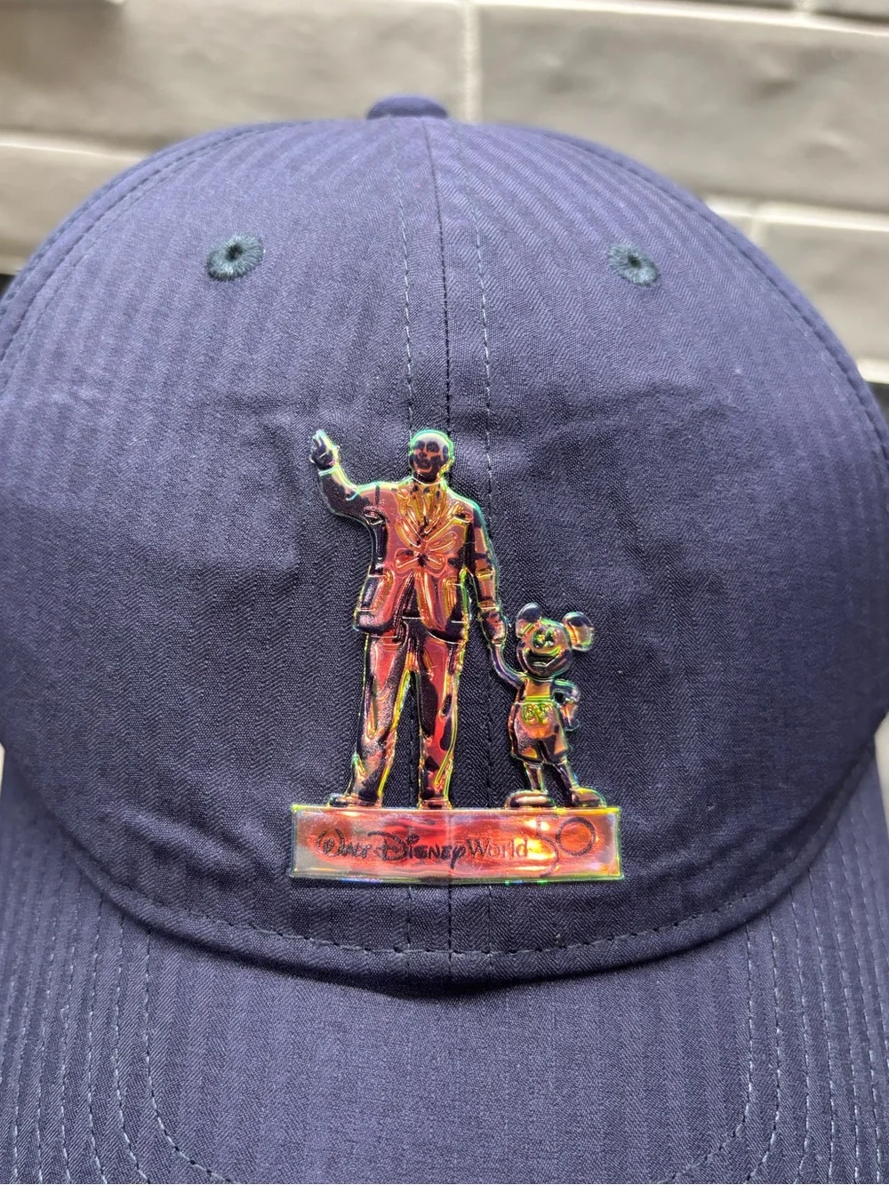 Nike Disney World 50th Anniversary Dad Hat Walt & Mickey Legacy91 Dri-FIT Navy